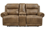 Grearview Earth Faux Leather Power Recliner Loveseat