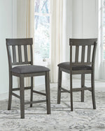 Hallanden 2 Gray Counter Height Chairs