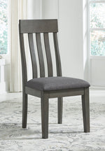 Hallanden 2 Gray Fabric/Wood Side Chairs