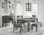 Hallanden Gray Extendable Dining Table