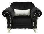 Harriotte Black Fabric Chair