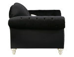 Harriotte Black Fabric Chair