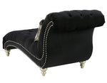 Harriotte Black Fabric Chaise