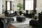 Harriotte Black Fabric Sofa