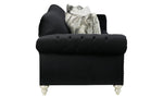 Harriotte Black Fabric Sofa