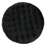 Harriotte Black Oversized Accent Ottoman