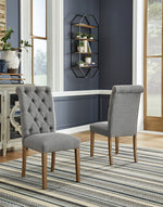 Harvina 2 Gray Fabric Side Chairs