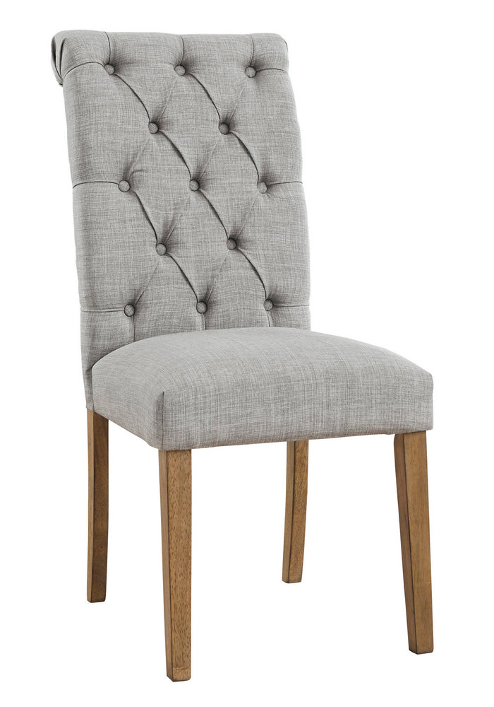 Harvina 2 Light Gray Fabric Side Chairs