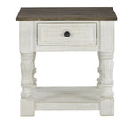 Havalance Weathered Gray/Vintage White Wood End Table