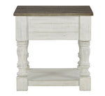 Havalance Weathered Gray/Vintage White Wood End Table