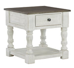 Havalance Weathered Gray/Vintage White Wood End Table