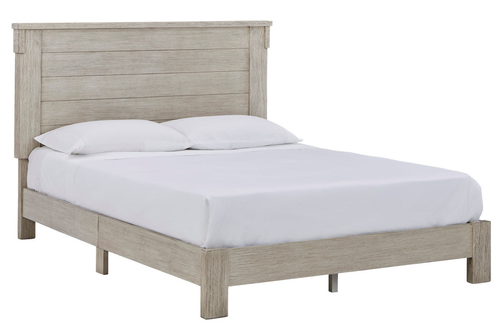 Hollentown Whitewash Full Platform Bed