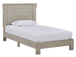 Hollentown Whitewash Twin Platform Bed