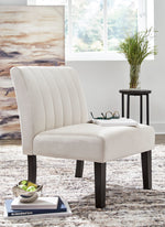 Hughleigh Light Beige Velvet Accent Chair