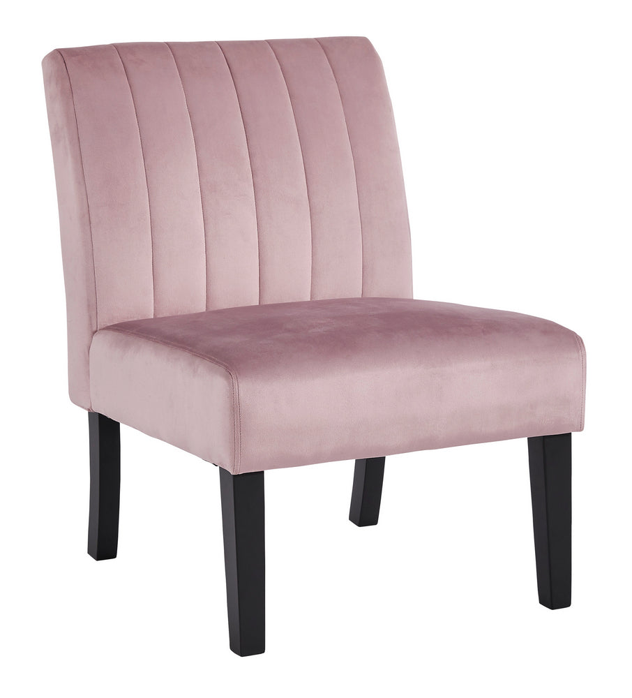 Hughleigh Pink Velvet Accent Chair