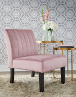 Hughleigh Pink Velvet Accent Chair