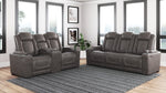 Hyllmont Gray Power Recliner Sofa