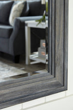 Jacee Antique Gray Wood Floor Mirror