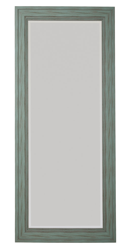 Jacee Antique Teal Wood Floor Mirror