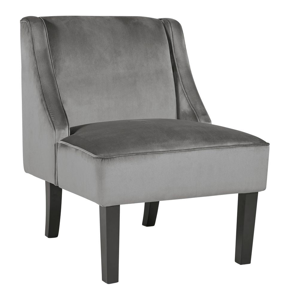 Janesley Gray Velvet Accent Chair