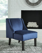 Janesley Navy Velvet Accent Chair