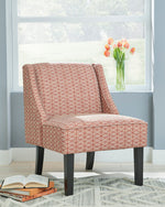 Janesley Orange/Cream Fabric Accent Chair