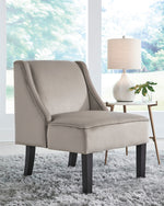 Janesley Taupe Velvet Accent Chair