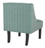 Janesley Teal/Cream Fabric Accent Chair