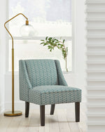 Janesley Teal/Cream Fabric Accent Chair