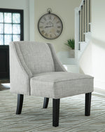 Janesley Teal/Ivory Fabric Accent Chair