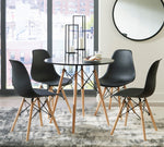 Jaspeni 4 Black/Natural Side Chairs