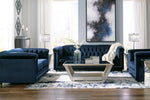 Josanna Navy Fabric Loveseat