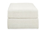 Signature Design Karinne Linen Plush Fabric Oversized Accent Ottoman