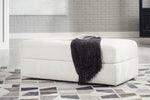 Signature Design Karinne Linen Plush Fabric Oversized Accent Ottoman