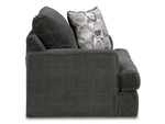 Signature Design Karinne Smoke Plush Fabric Chair and a Half