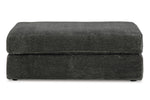 Signature Design Karinne Smoke Plush Fabric Oversized Accent Ottoman