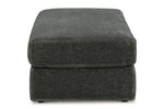 Signature Design Karinne Smoke Plush Fabric Oversized Accent Ottoman