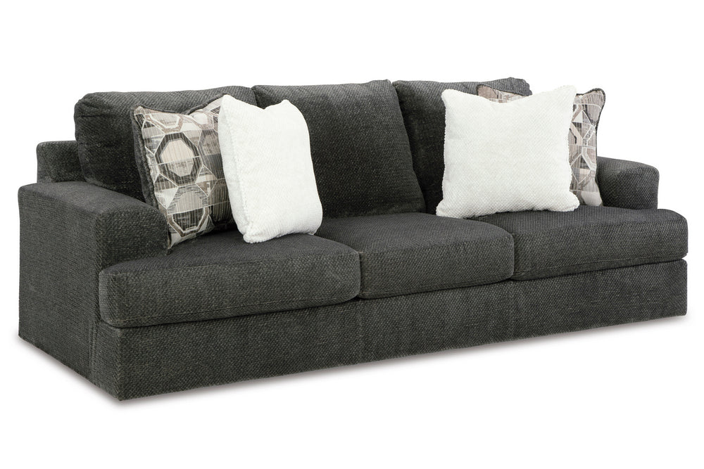 Signature Design Karinne Smoke Plush Fabric Sofa (Oversized)