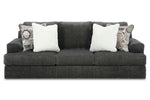 Signature Design Karinne Smoke Plush Fabric Sofa (Oversized)