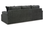 Signature Design Karinne Smoke Plush Fabric Sofa (Oversized)