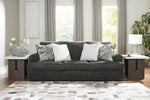 Signature Design Karinne Smoke Plush Fabric Sofa (Oversized)