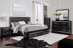 Kaydell Black Wood 5-Drawer Chest