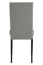 Kimonte 2 Gray Fabric/Dark Brown Wood Side Chairs