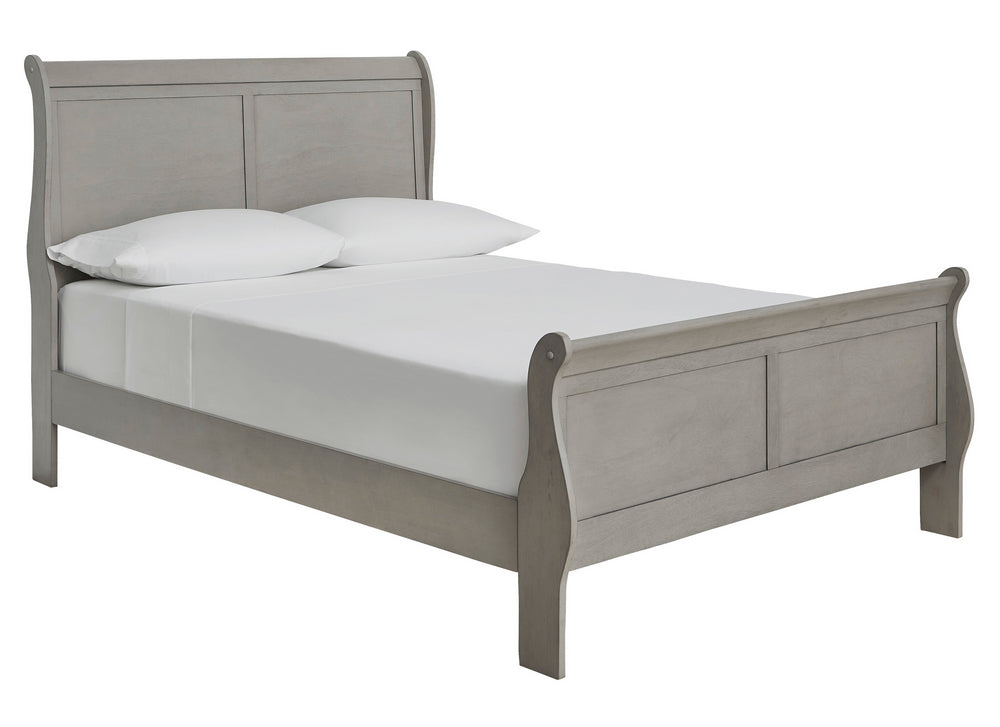 Kordasky Gray Wood Full Sleigh Bed