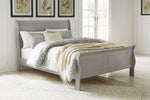 Kordasky Gray Wood Queen Sleigh Bed