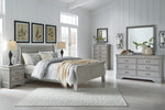 Kordasky Gray Wood Queen Sleigh Bed