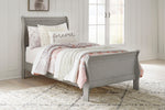 Kordasky Gray Wood Twin Sleigh Bed