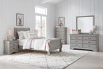 Kordasky Gray Wood Twin Sleigh Bed