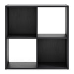 Langdrew Black Wood 4-Cube Organizer