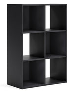 Langdrew Black Wood 6-Cube Organizer